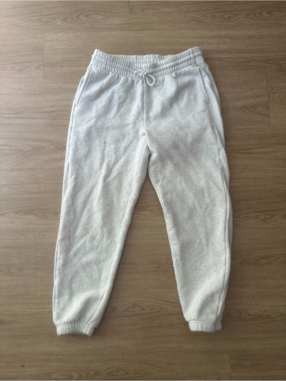 Aritzia Light Gray Sweatfleece Boyfriend Joggers